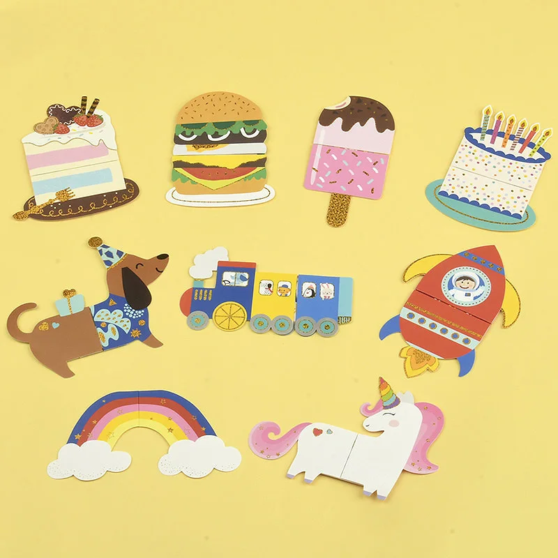 

Birthday Greeting Card Korean Version of the Simple Mini Card Creative Birthday Holiday Message Greeting Card Blessing Card
