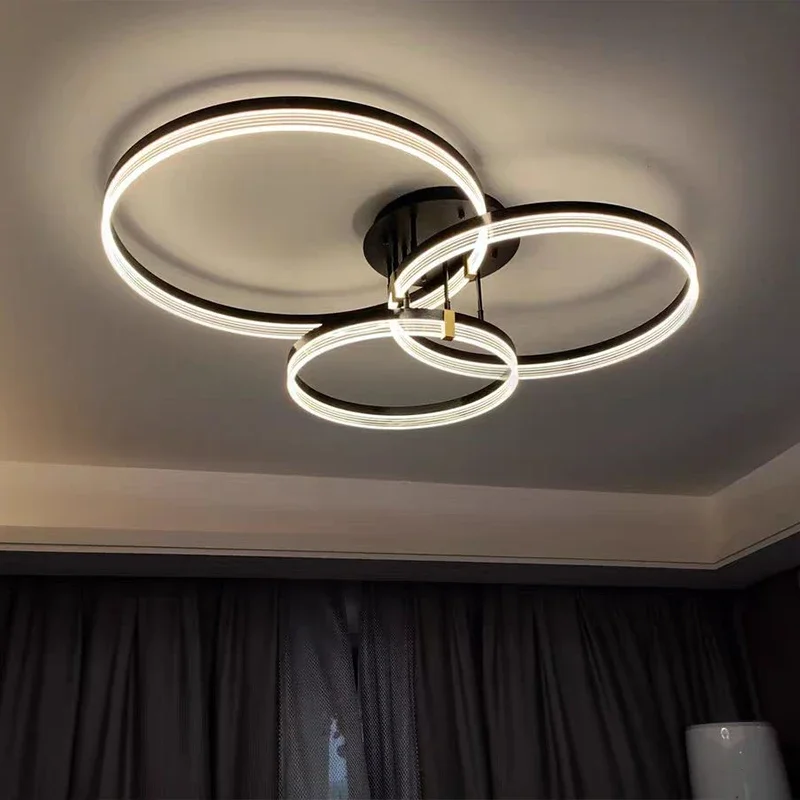 Modern Led Acrylic Ceiling Lamps Minimalism Round Ring Living Dining room Bedroom Ceiling Light Home Decor Indoor Lustre Fixture