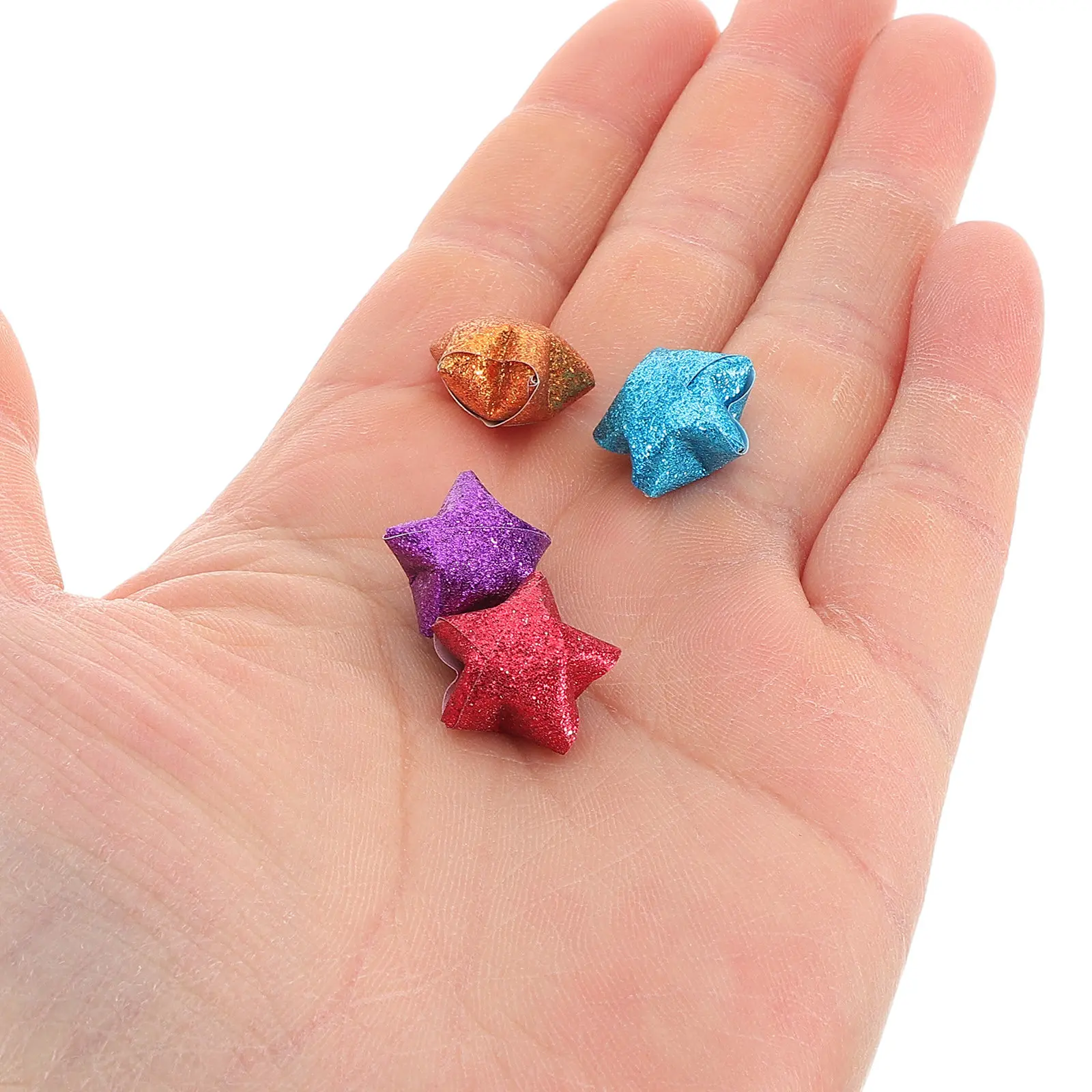 Craft Paper Stars for Crafts Glitter Strips Sparkly Folding Holographic Origami