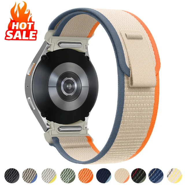Pasek z pętlą szlakową do zegarka Samsung Galaxy 7 6 5 4 44 mm 40 mm/FE/5 Pro 45 mm Nylonowa bransoletka correa watch6 classic 47 mm 43 mm Pasek