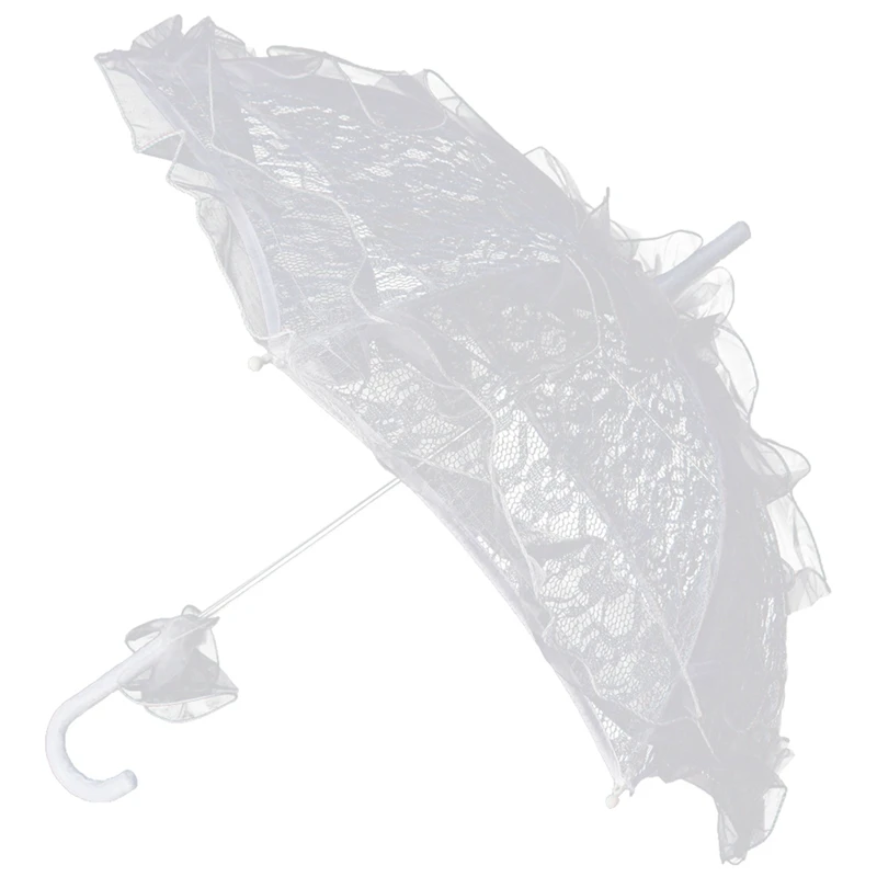 

3X Bud Silk Lace Wedding Shooting Parasol