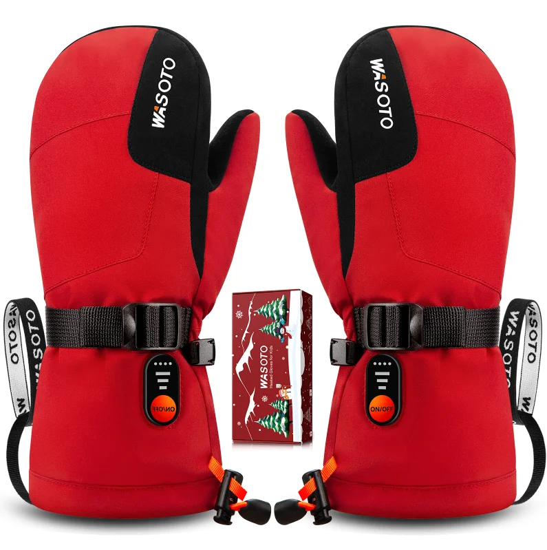 

Детские зимние водонепроницаемые перчатки с подогревом, варежки с электрической батареей для катания на лыжах и езды на велосипеде, теплый чехол для рук для детей