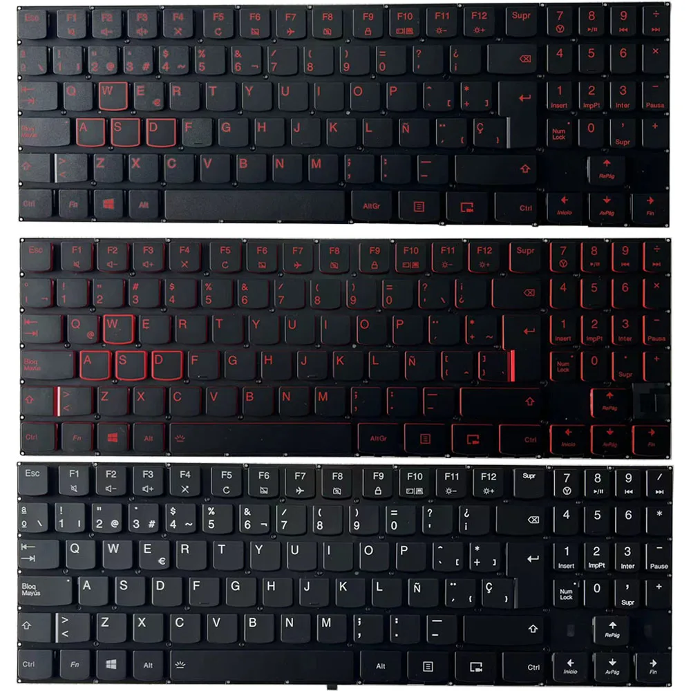 Nowa podświetlana klawiatura hiszpańska/łacińska dla Lenovo Legion Y530-15ICH Y540-15IRH Y720-15IKB Y520-15IKB Y540-17IRH R720-15IKB SP/LA