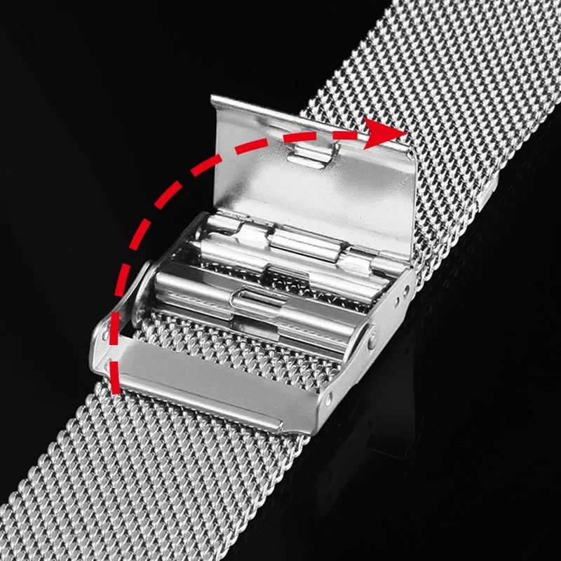 0.6MM Mesh Watch Strap for Seiko for DW Watch Steel Milanese Strap 12 13 14 15 16 17 18 19 20 21 22 24mm Men Women Watch Band