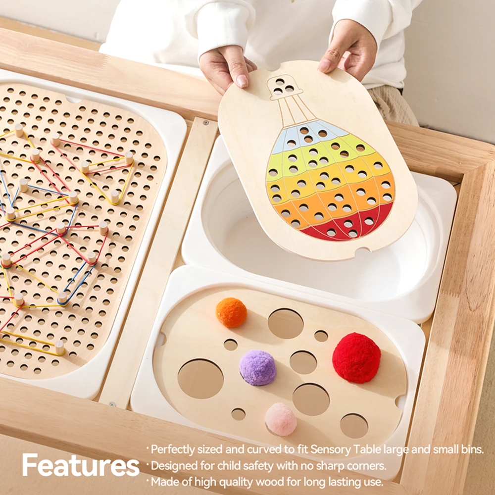 Jeux Montessori pour enfants, entraînement au mouvement fin, plateau sensoriel, jeux de société, tri des couleurs en bois, jouets éducatifs d'apprentissage paroissial