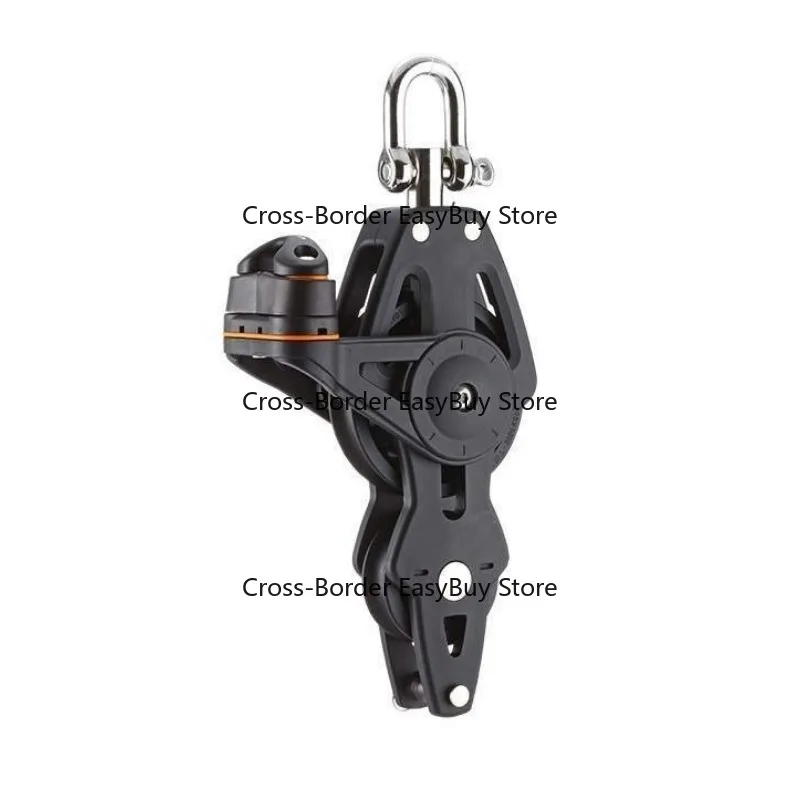 

35mm wheel diameter, 8mm line diameter single wheel / extended / ring buckle / rope clamp marine bearing pulley BP-3522F