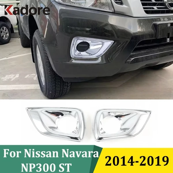 

For Nissan Navara NP300 ST 2014-2017 2018 2019 Carbon Fiber Front Foglights Fog Light Lamp Cover Sticker Exterior Accessories