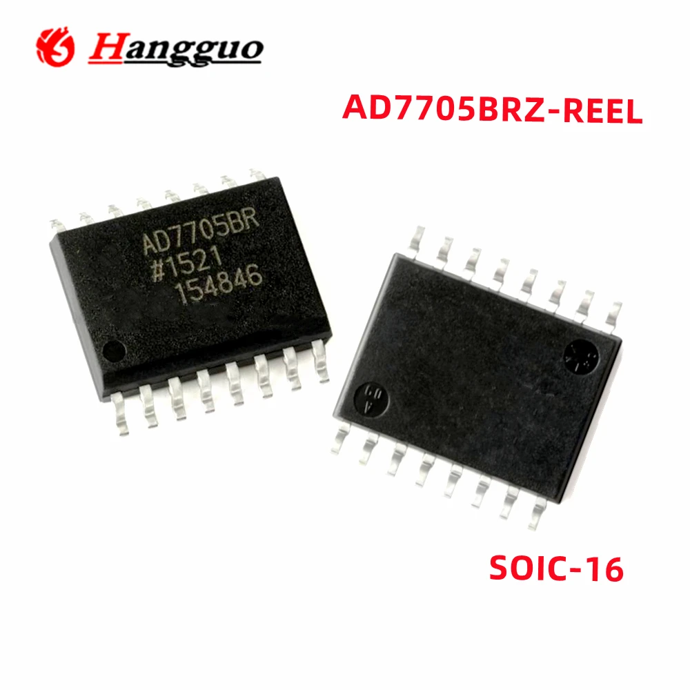 Original AD7705BRZ-REEL SOIC-16 AD7705BRZ 16-bit sigma-δ analog-to-digital converter (ADC) chip