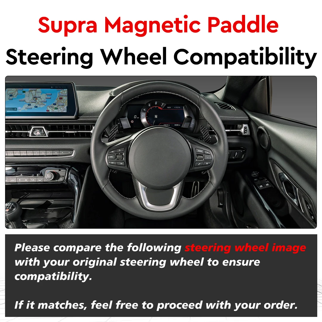 TDD Magnetic Carbon Fiber Paddle Shifters For Toyota Supra A90 A91 2019 2020 2021 2022 2023 2024 Steering Wheel Shift Paddle