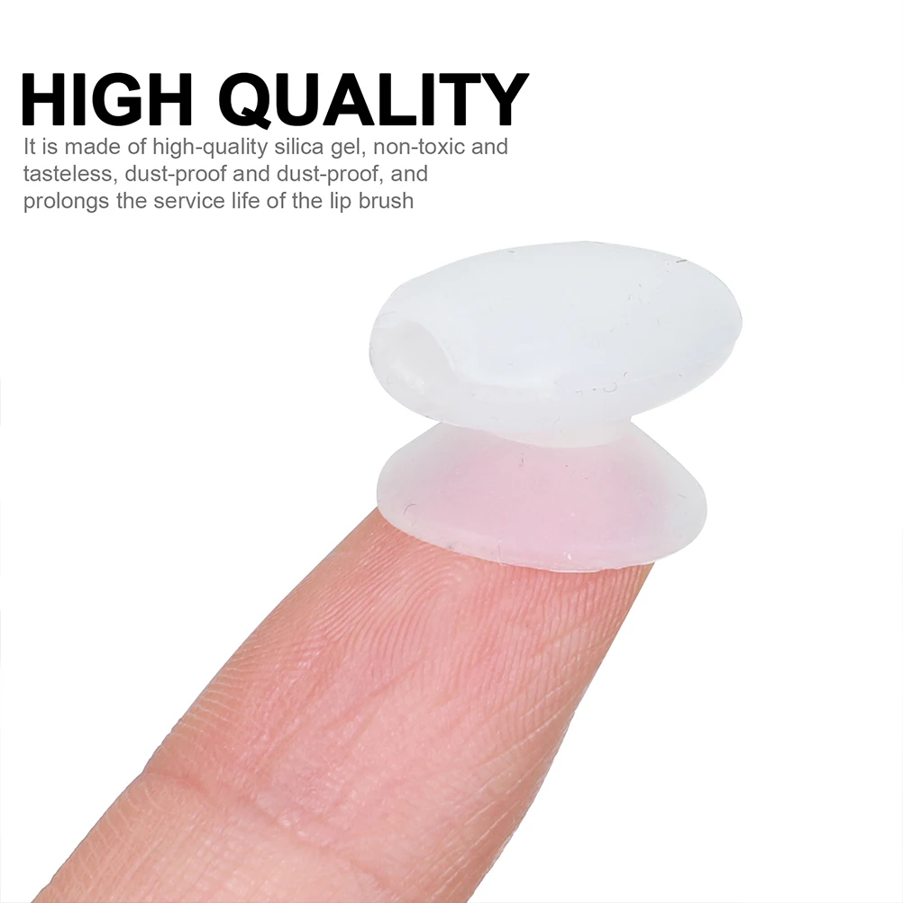

12 Pcs Lip Brush Dust Cover Silicone Brushes Head Case Silica Gel Caps Travel Makeup