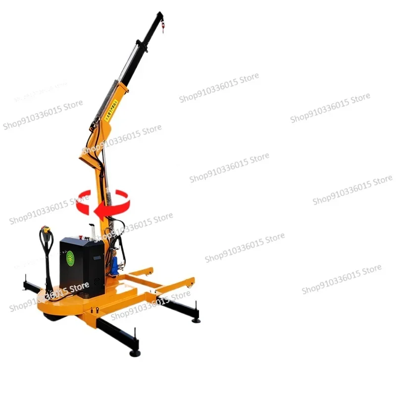 Mobile Small Crane Electric Hydraulic Rotary Cantilever Truck Crane Hoist Vehicle-mounted Telescopic Lifting Crane