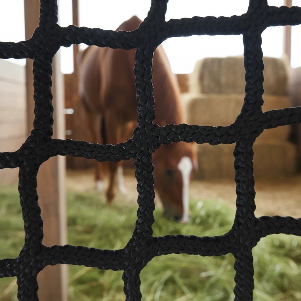 

Heavy Duty PP Hay Net UV Treated 38x38mm Mesh Slow Feeder for Horses, Goats, Sheep