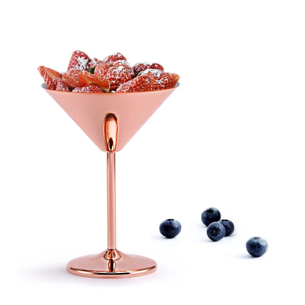 Stainless Steel Cocktail Glass High Base Wine Glass Unbreakable Wine Glass Metal Bar Champagne Glass Silver