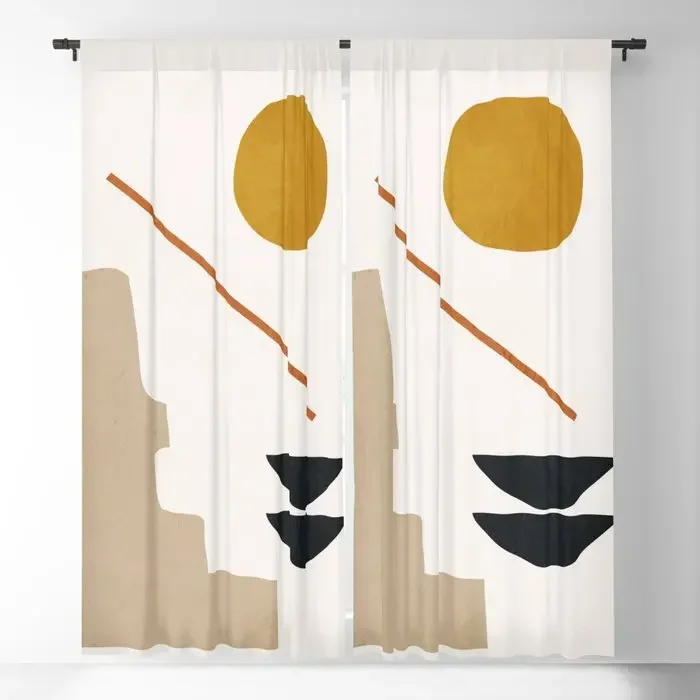 

Abstract Minimal 6 Blackout Curtains 3D Print Window Curtains For Bedroom Living Room Decor Window Treatments