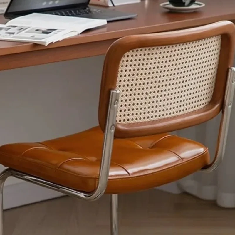 Dressing Single Economic Relaxing Comfortable Trendy Vintage Dining Chair Aesthetic Party Outdoor Rattan Garden Home Furniture