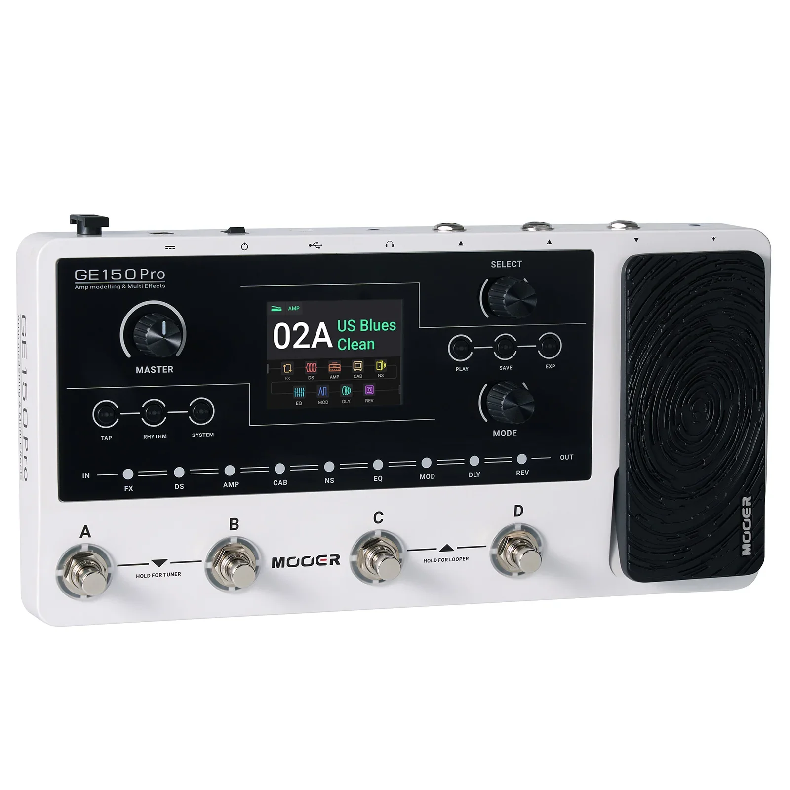 

Mooer Ge150 Pro Multi Fx Pedal Amp Sim, Drum Machine, Looper, Usb Rec, Expression Gir/mnrs Gnr Loader, 200+ Effects