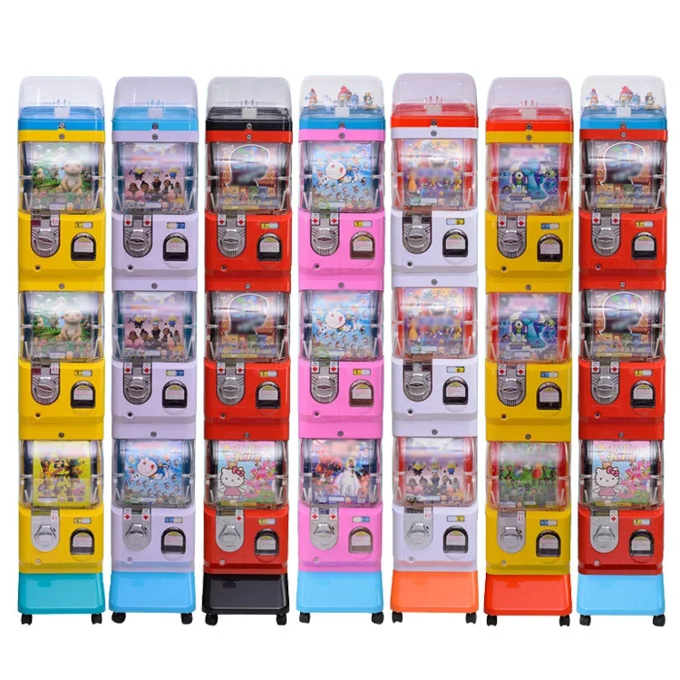 Top Sales Coin Operated Gacha Machine Three Layer Gashapon Machine