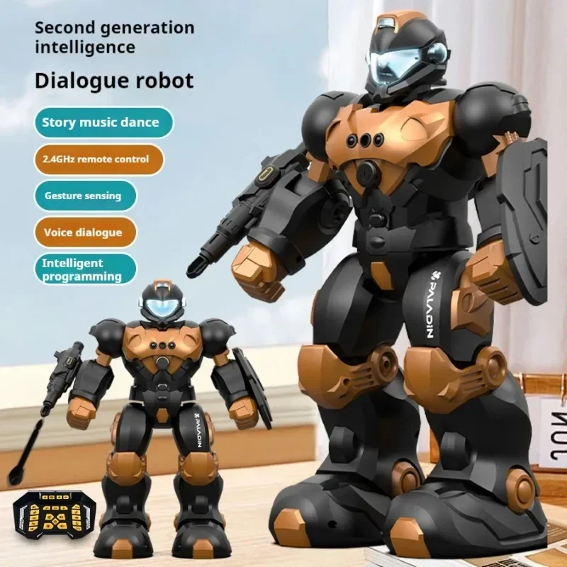 

Cross-border 31cm Children's Intelligent Voice Dialogue Robot Remote Control Programming Gesture Sensing Men Electric Model Toy