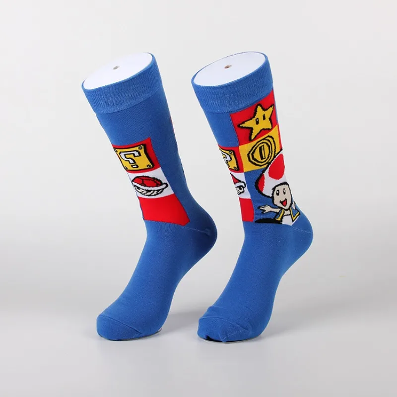 Super Mario Socks Anime Figure Harajuku Men Women Cosplay stockings Casual sport Absorb sweat  Adult long Socks Birthday Gift