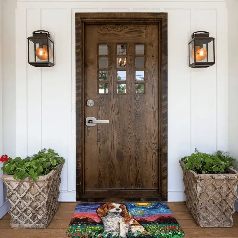 كافالير كينغ تشارلز الذليل صور الحيوانات الأليفة الفن ممسحة عدم الانزلاق المطبخ حمام حصيرة غرفة نوم شرفة باب الطابق مدخل السجاد R #5