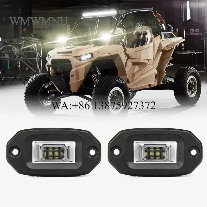 Wmwmnu 20W LED Flood Light Bar Flush Mount Off Road Backup Driving Lights Fog Lamp for ATV 4X4 SUV Truck Boat
