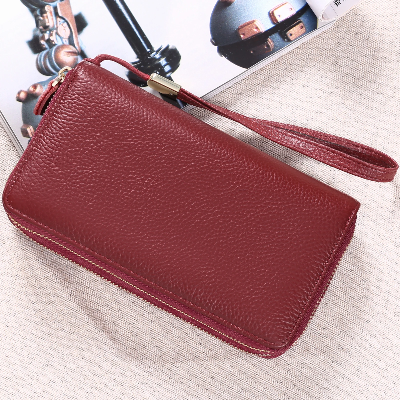 New Fashion Women Wallet RFID Anti-theft Leather Wallets For Woman Long Zipper Large Ladies Clutch Bag Purse Card Holder