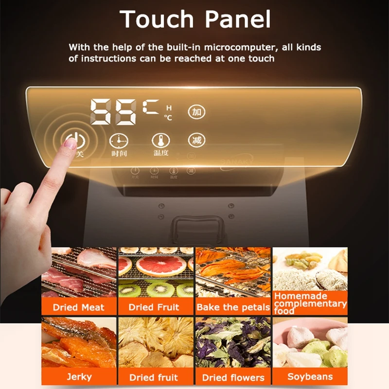 Miếng Dán Cường Lực ITOP Thương Mại Thực Phẩm Dehydrator Thép Không Gỉ Máy Sấy Điện Máy Sấy Hoa Quả Máy Sấy Khô Hoa Quả Thịt Quả Dehydrators