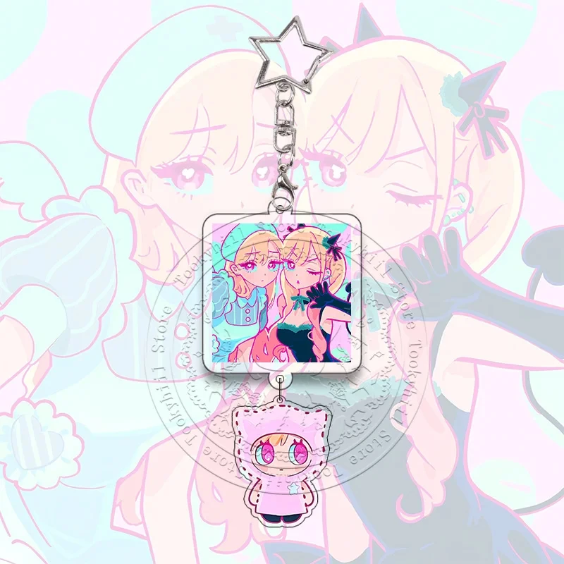 for My Dress Up Darling Kitagawa Marin Cute Bag Accessories Double Sided Pendant Keyring Student Bag Pendant Decor Festival Gift