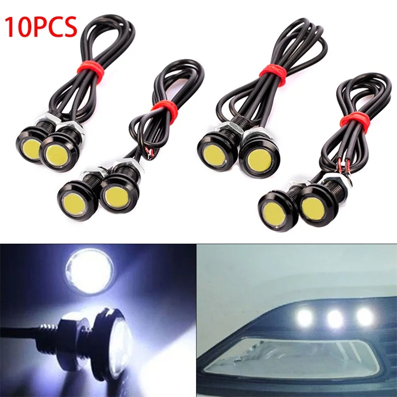 10PCS/lot Brand New High Quality 9W 18 23mm 12V DC White LED Eagle Eye Light Car Fog DRL Backup Parking Signal Hotsale