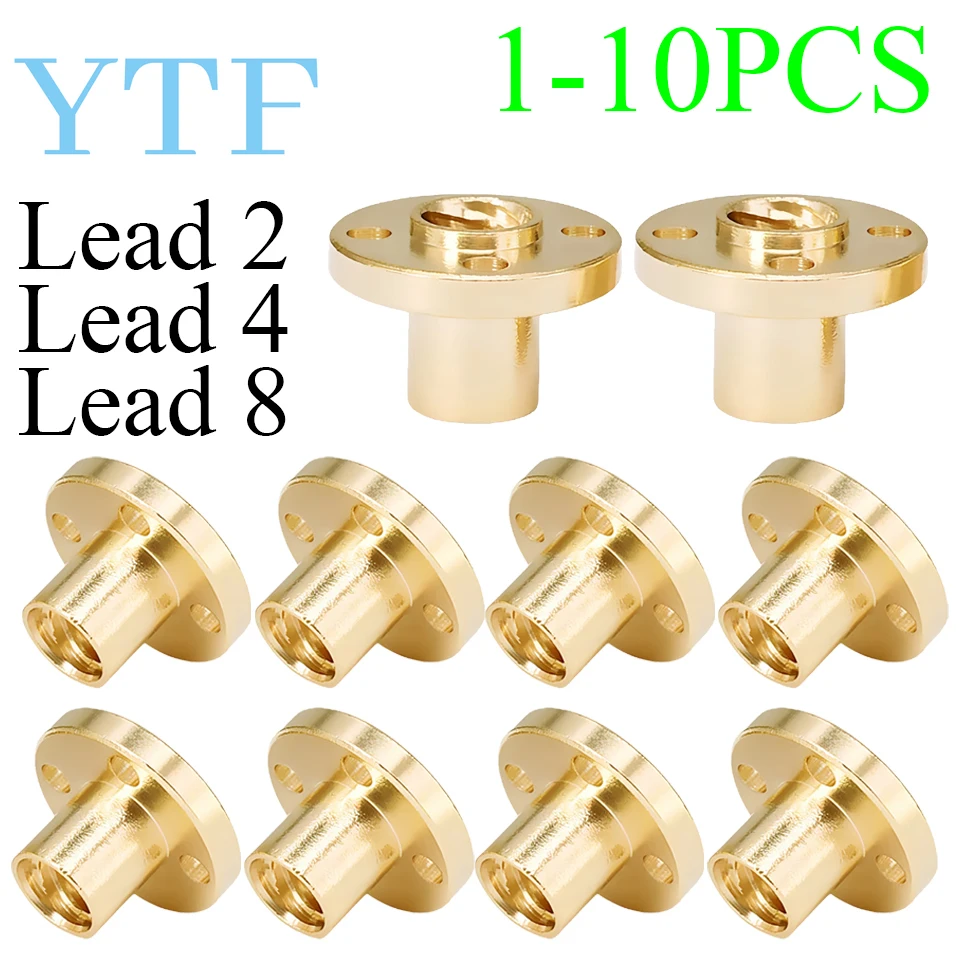 

1-10PCS 3D Printer M8 TR8 - 8mm 4mm 2mmTrapezoidal Screw for Supporting All The Copper Nut Stepper Motor Guide for Lead Screw