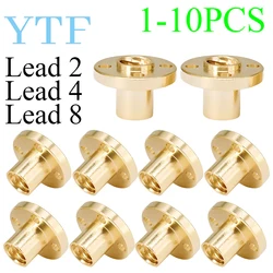 1-10PCS 3D Printer M8 TR8 - 8mm 4mm 2mmTrapezoidal Screw for Supporting All The Copper Nut Stepper Motor Guide for Lead Screw