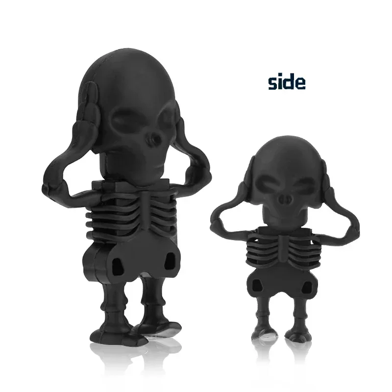 Pendrive USB 128 de Calavera, unidad Flash de 32GB, 64GB, 2,0 GB, 256gb, 4gb, 8gb, 16gb, regalo de Halloween, disco U