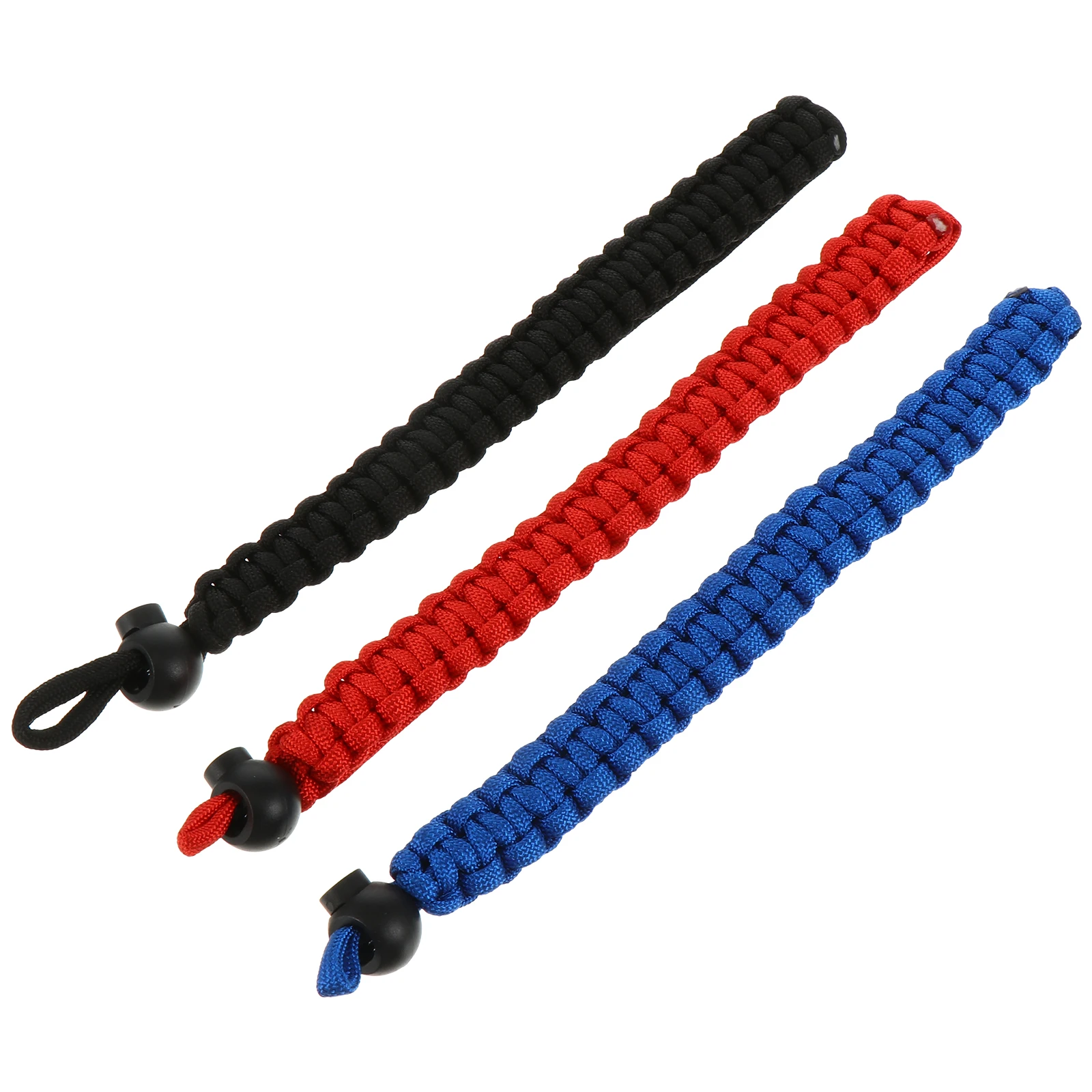 

3 Pcs Survival Wristband Rope Set Braided Camera Lanyard Strap Adjustable Wrist Band Outdoor Camping Hiking Safety Gear