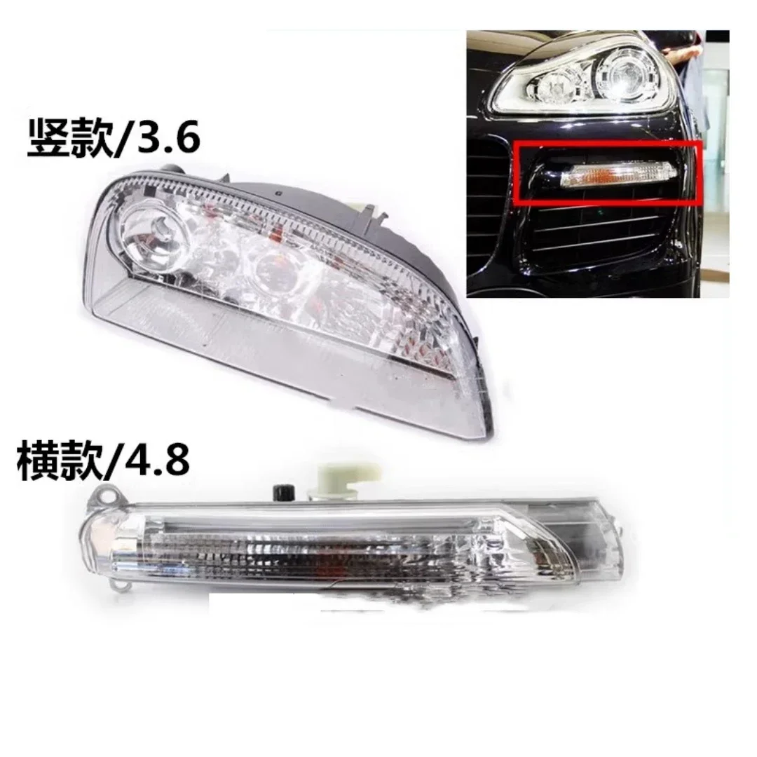 one side Front bumper light fog lamp for Porsche Cayenne 2007 2008 2009 2010 convert GTS style Daytime Running Light Turn signal