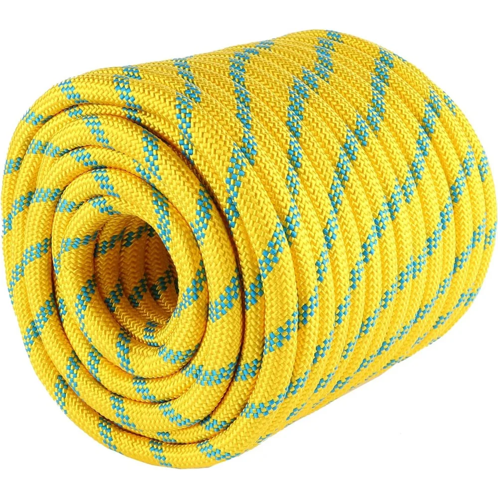 

CQ1/2inch Braided Arborist Rope Tree Climbing Rope 150ft Polyester Static Rope for Swing Tree Work Camping Rescue Hiking Logging