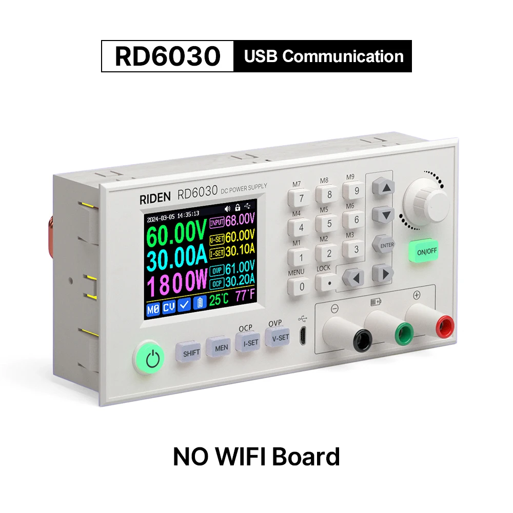 RD RD6030 RD6030W 60V 30A DC Adjustable Step Down Voltage Bench Regulated Power Supply Buck Converter Battery Charging&1800W PSU