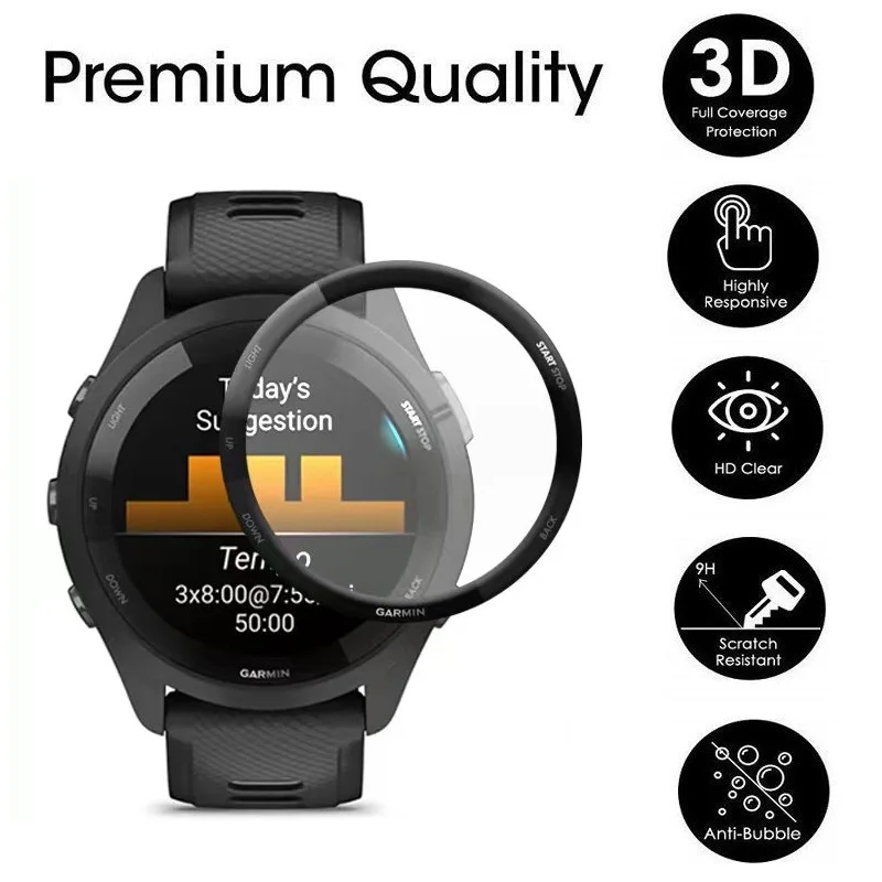 100PCS 3D Curved Soft Screen Protector for Garmin Forerunner 965 / Forerunner 265 265S Smart Watch Full Cover Protective Film