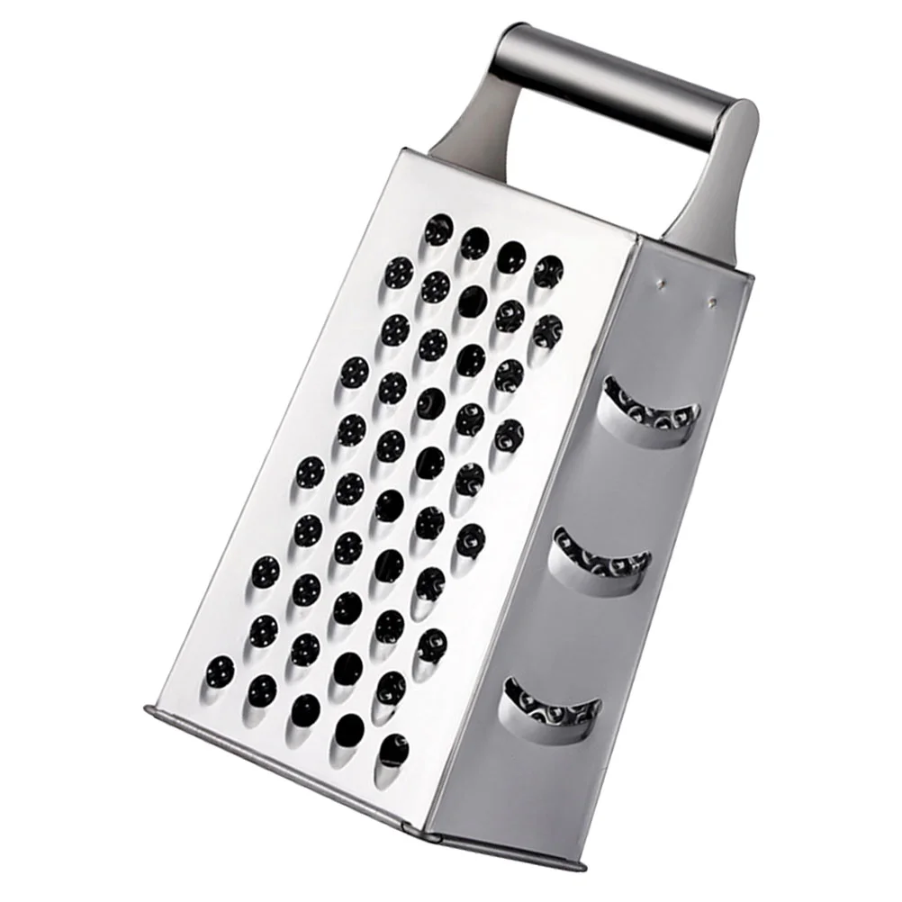 

Food Grater Stainless Steel Cheese It Multi Function Four Sided Silver Vegetable Slicer Potato