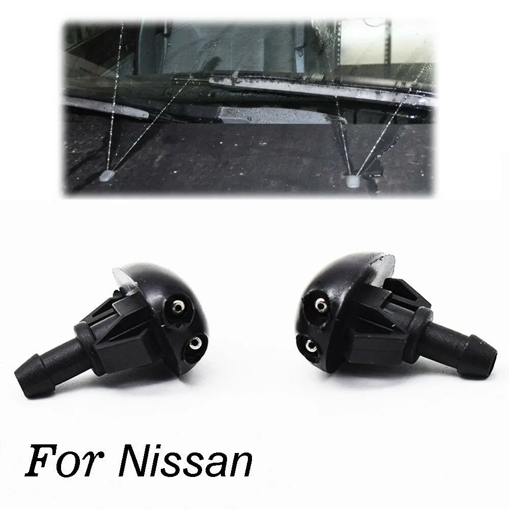 

2Pcs Car Front Windshield Washer Jet Nozzle For Nissan-Navara D22 D40 Pickup For Silvia S14/15 For Sprinkler Water Fan Spout Kit