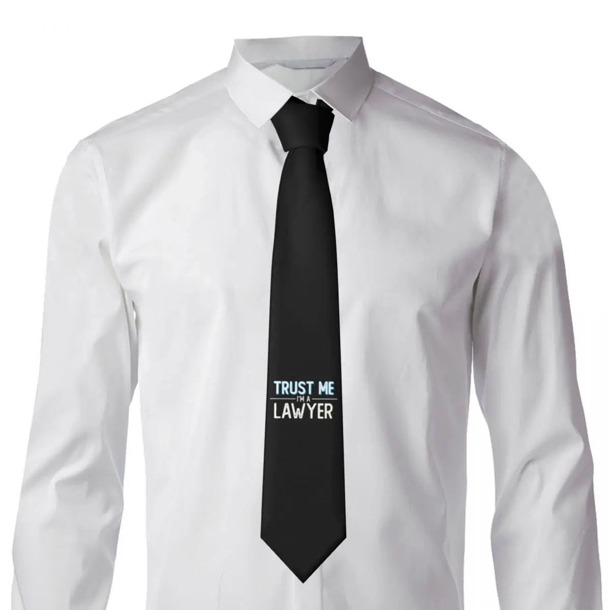 Custom Trust Me I'm A Lawyer Tie Men Classic Silk Attorney Judge Law Quote Neckties for Office