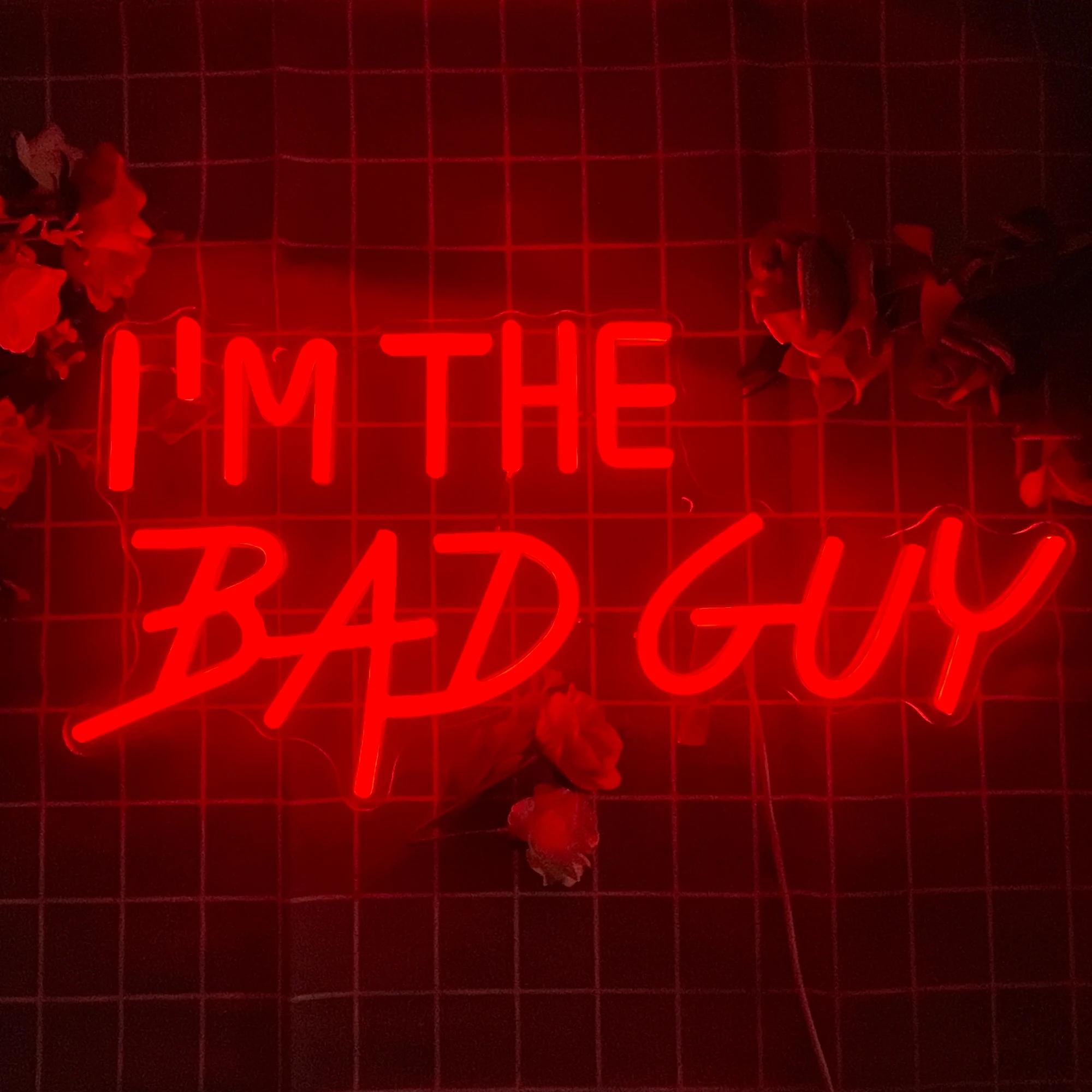 

I'm the Bad Guy Neon Signs Red LED Neon Lights Signs Bad Guy Wall Signs Light Up for Wall Bedrooms Man Cave Bar Party Game Rooms