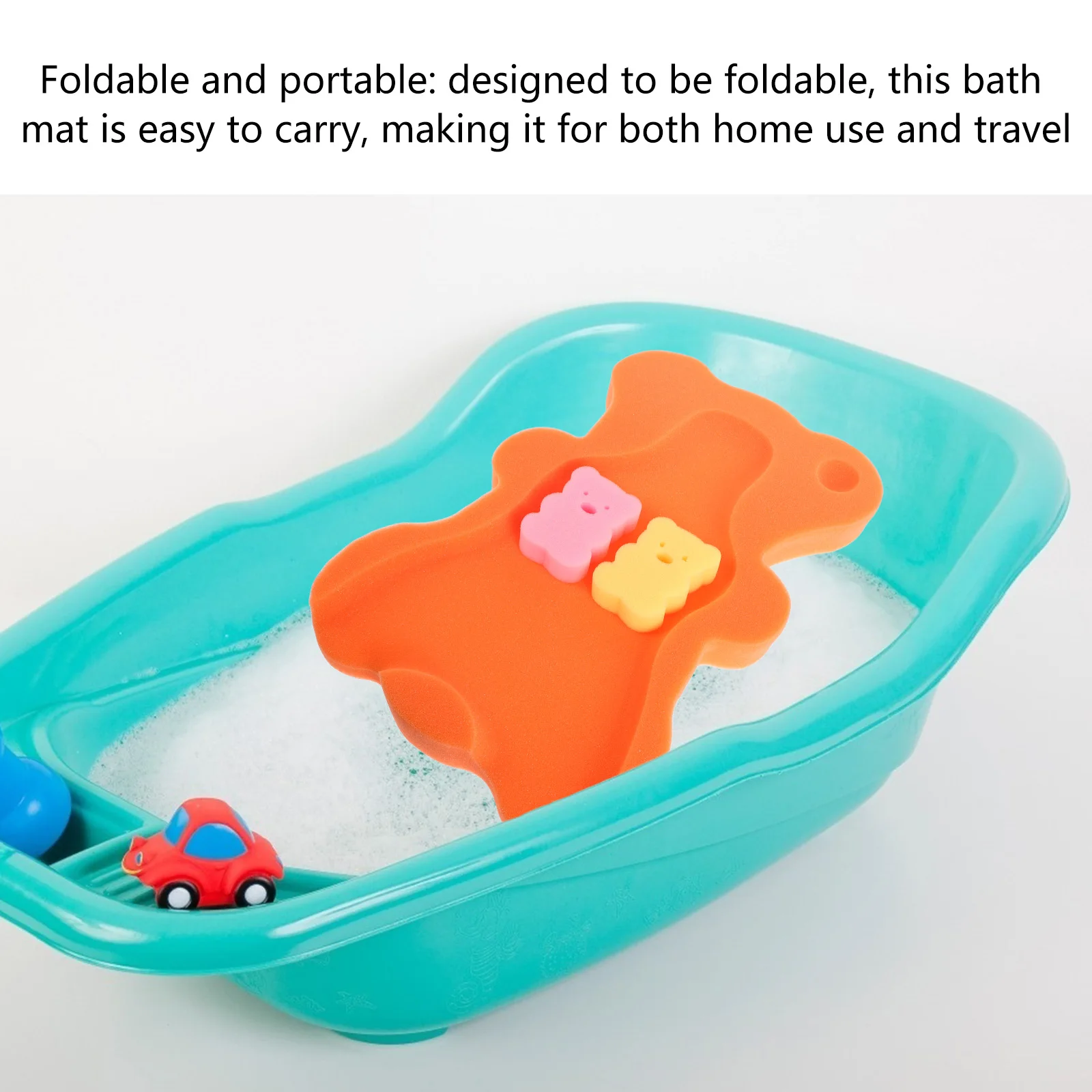 

Infant Bath Safety Tub Baby Slip Support Safety Anti Slip Bath Cushion Foldable Resistant Cushion Tub Non-skid Bathing Newborn