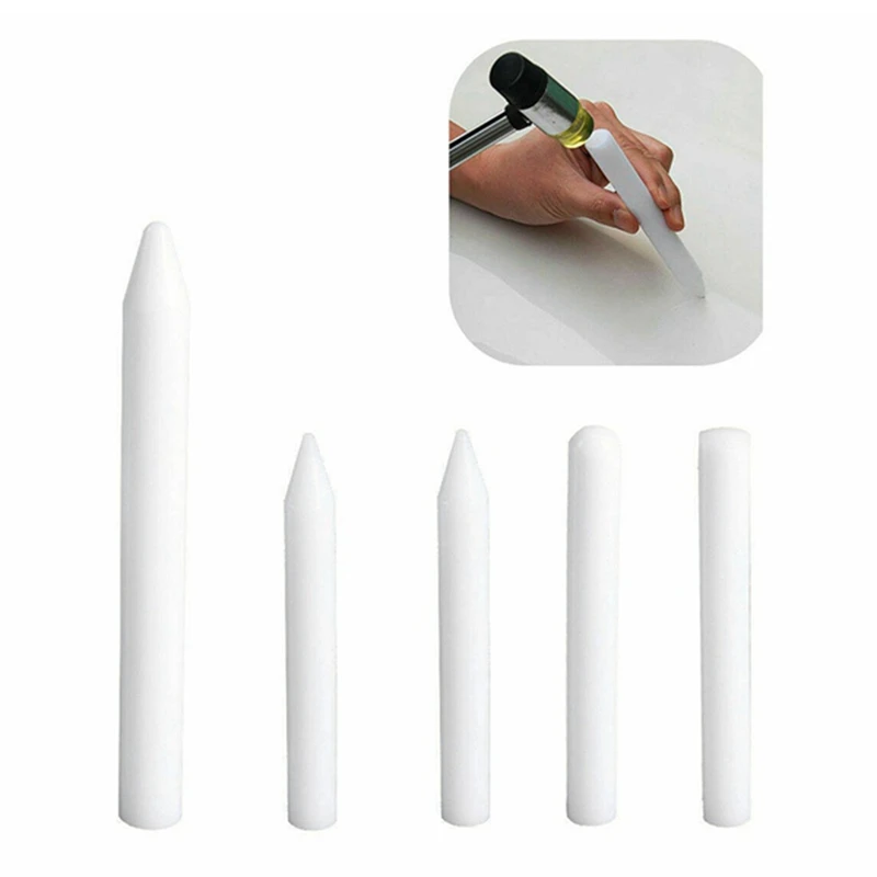 WISH PDR Dent Removal Auto Repair Tool Car Dent Repair Kit White Nylon Pen Tap Down Pen Knock Down Tools 5 Pcs/Set