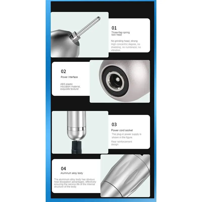 

ABJV Electric Nail Drill for Acrylic Gel Nails Manicure Pedicure Polishing Shape Tools for Home Salon Use C