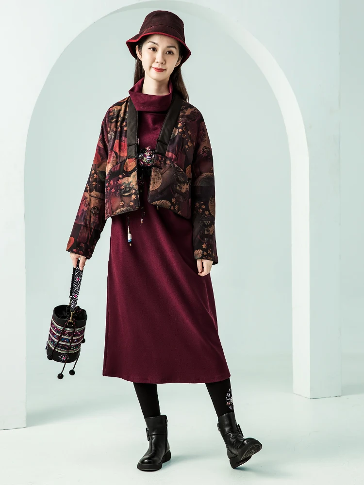 

Оригинальная женская хлопковая рубашка ChangLeWei с винтажным узором под шелк, прямого кроя, удлиненная, стандартная тонкая ткань