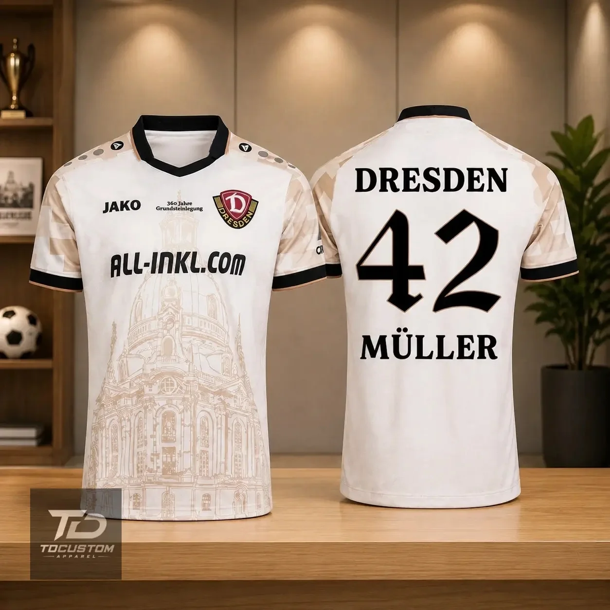2026-27 Dresden Dynamo Herren-Trikot 3D-gedruckt Y2K Bequemes, lässiges, schnelltrocknendes T-Shirt, geeignet für den Alltag und das Training.
