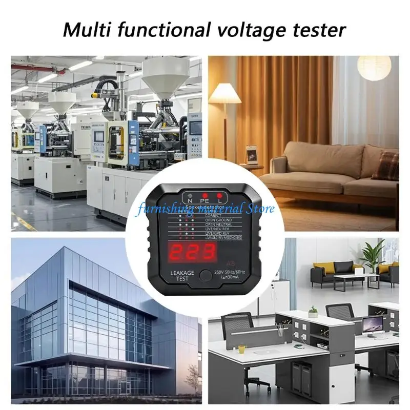 Y5GD Strong Plastic Power Tester Tool With Visual Screen For Circuit Testing