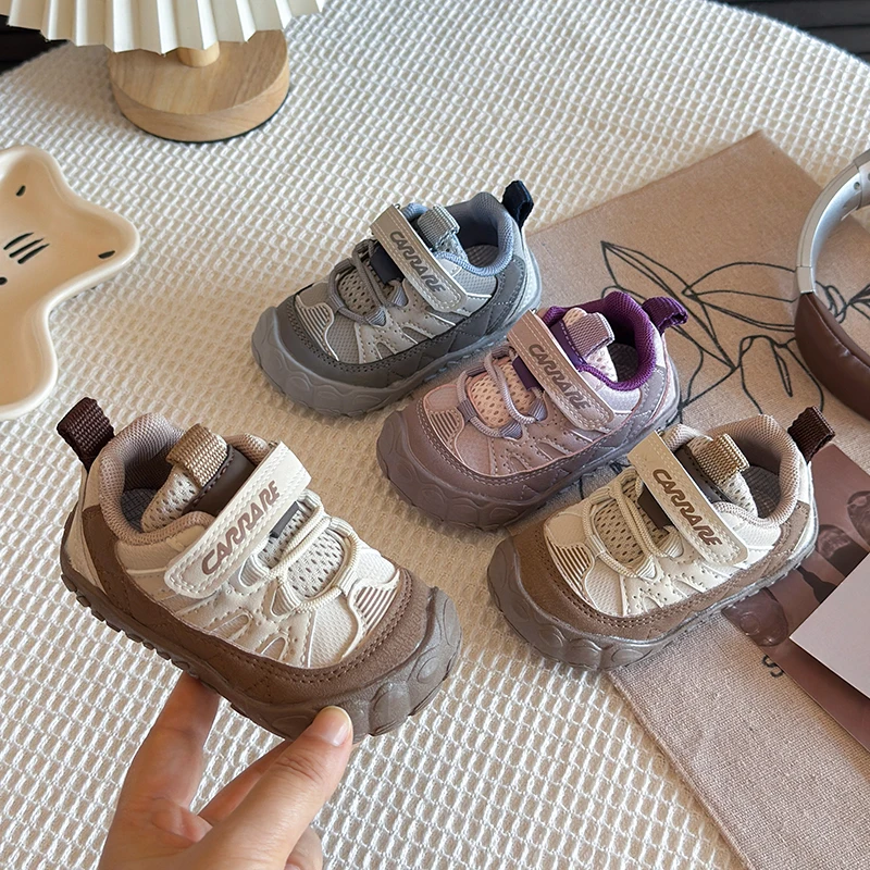 Toddler Boys Girls Casual Sneakers 2026 New Autumn First Walker Chunky Mesh Sneakers Non-slip Comfort Versatile Outdoor Play