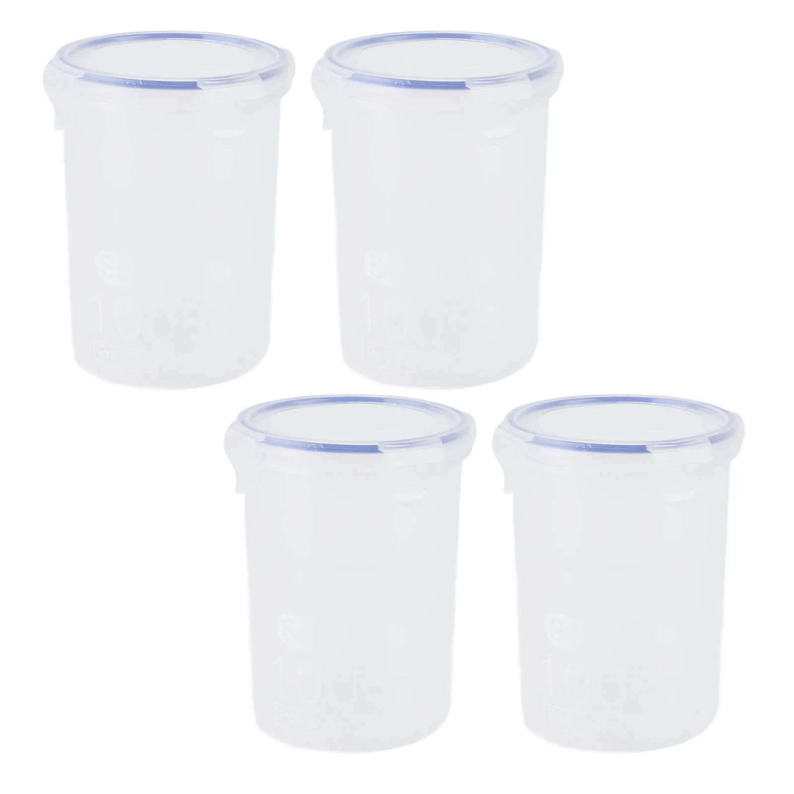 مجموعة حاويات الطلاء 4 قطع 1000 مل كوب طلاء شفاف محكم مع فرشاة طلاء كروية خلط لإعادة طلاء البقايا #4