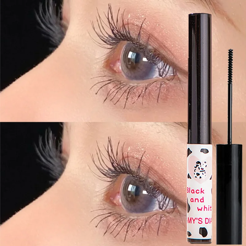 Black Brown Mascara for Eyelash Extension Waterproof Silk Fiber Thick Lengthening Curling Lashes Makeup Tool Korean Cosmetic 1PC